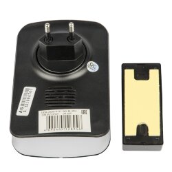 UDB-093W-R1T1-36S-BL-WH Звонок электронный, 220В, 36 мелодий, Блистер, Черный с белым