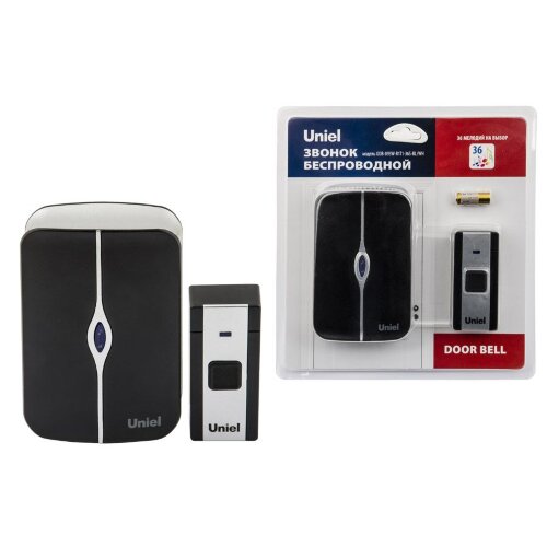 UDB-093W-R1T1-36S-BL-WH Звонок электронный, 220В, 36 мелодий, Блистер, Черный с белым - фото 5