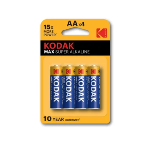 Элемент питания алкалиновый AA/LR6 1.5В MAX SUPER Alkaline (блист.4шт) KODAK Б0005120 - фото