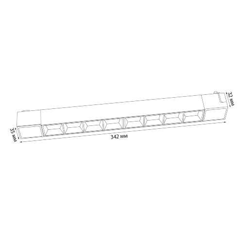 ULB-Q282 20W-4000K WHITE Светильник-прожектор светодиодный трековый, Линейный, 1600 Лм, Белый свет 4000К, Корпус белый - фото 9