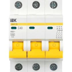 Выключатель автоматический модульный 3п C 40А 4.5кА ВА47-29 KARAT IEK MVA20-3-040-C