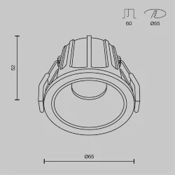 Встраиваемый светильник Альфа / Alfa LED 10 Вт 3000 К 36° (Белый) DL043-01-10W3K-RD-W