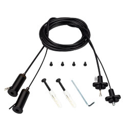 Подвес токопроводящий ARL-2х2m Set BLACK (Pad 15х2mm, 2х20AWG) (Arlight, провод 2х0.5) 041948