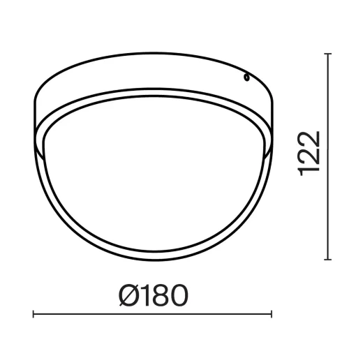 Потолочный светильник Мон / Mon 3000K 12Вт IP 65 (Графит) O438CL-L12GF3K - фото 10