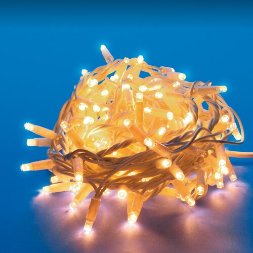 ULD-S1000-120-DWA WARM WHITE IP67 Гирлянда светодиодная, 10м, 120 светодиодов, Теплый белый свет, Провод белый - фото 1