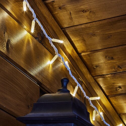 ULD-S1000-120-DWA WARM WHITE IP67 Гирлянда светодиодная, 10м, 120 светодиодов, Теплый белый свет, Провод белый - фото 5