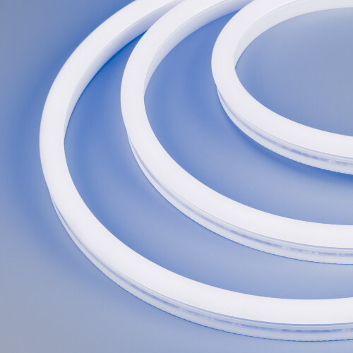 Светодиодная лента герметичная WAVE-SIDE-A120-12x25mm 230V Blue (12 W/m, IP67, 50m, wire x2) (Arlight, Грибовидная форма) 051946 - фото