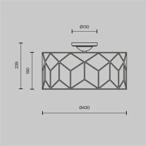 Потолочный светильник Messina E27х3 60Вт (Золото) - фото 5
