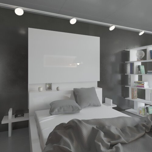 Трековый светодиодный светильник для однофазного шинопровода Pila Серебро 12W 4200K - Фото 4