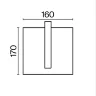 Настенный светильник (бра) Линия / Line 3000К 6Вт IP 65 (Графит) O484WL-L6GF3K - фото 8