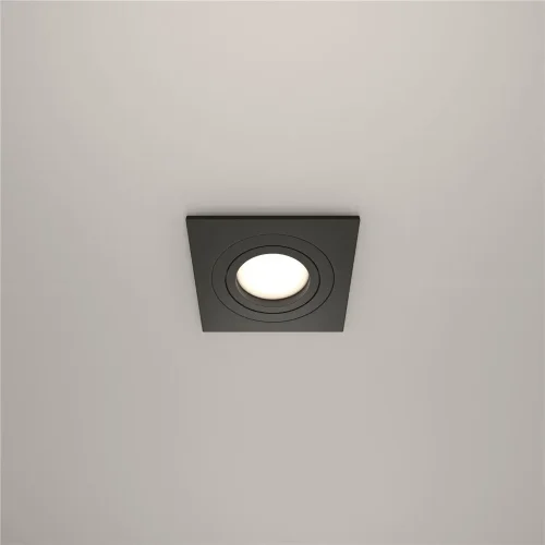 Встраиваемый светильник Атом / Atom 1*GU10 10 Вт (Черный) DL024-2-01B - фото 6