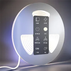 Светодиодная лента Ультра 24В COB 12Вт/м 4000К 5м IP 65 201079 (Белый) 201079