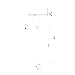 Трековый светодиодный светильник для однофазного шинопровода Diffe белый/черный 15 Вт 4200 K 85166/01 (058244)