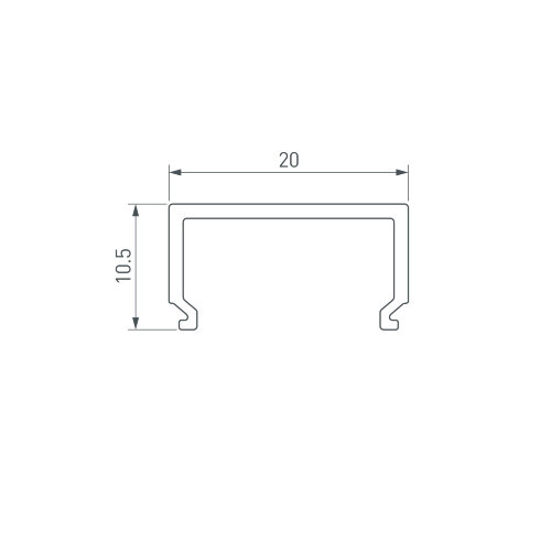Экран SL-LINE-2011-2500 Square OPAL (Arlight, Пластик) - фото 2