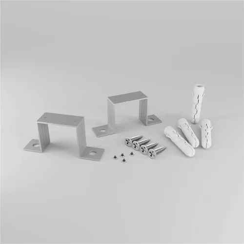 Комплект крепления для встроенного монтажа радиусного профиля 2шт. (Серебро) - фото 2