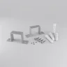 Комплект крепления для встроенного монтажа радиусного профиля 2шт. (Серебро) - фото 2