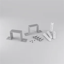 Комплект крепления для встроенного монтажа радиусного профиля 2шт. (Серебро)