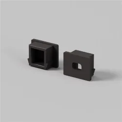 Комплект заглушек (для профиля 16×12) 10 шт., ALM-005-B-EC 642022 (Черный)