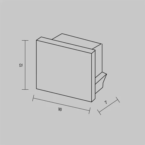 Комплект заглушек (для профиля 16×12) 10 шт., ALM-005-B-EC 642022 (Черный) - фото 6