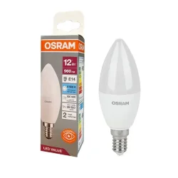 Лампа светодиодная LV 12SW/6500K (=100W) E14 | LED Value 2Y | Свеча | - OSRAM