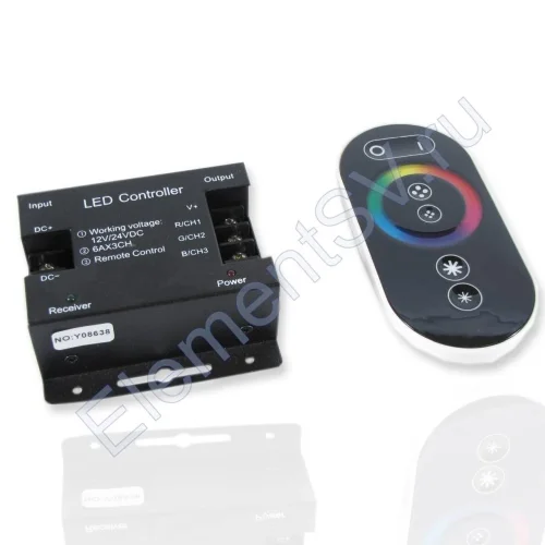 Контроллер RGB RF TOUCH P23 (12-24V, 216-432W) - фото.