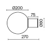 Настенный светильник (бра) Смелый / Bold E27х1 60Вт IP 54 (Черный) O598WL-01B1 - фото 4