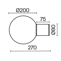 Настенный светильник (бра) Смелый / Bold E27х1 60Вт IP 54 (Черный) O598WL-01B1
