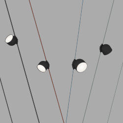 Поворотный светильник для трека-ремня Belty Smart, серия Spot, со светодиодом, D100*H107мм, 48V DC, 12W, RA90, 120°, 3000-5700K, IP20, черный, алюминий, Denkirs DK5642-BK