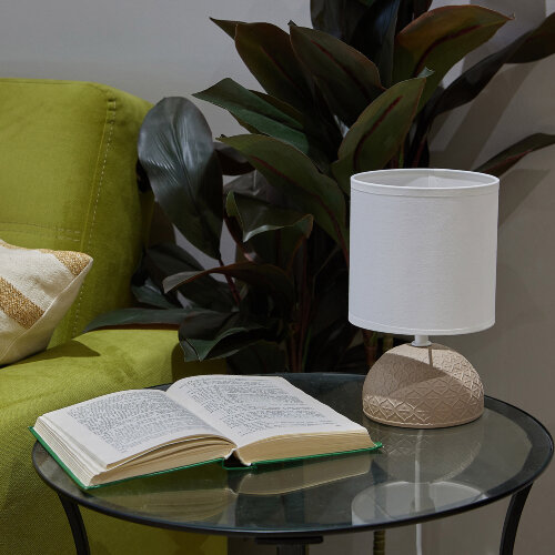 UML-B302 E14 BROWN Светильник настольный декоративный под лампу Е14, 40W, Механический выключатель, Коричневый - фото 6