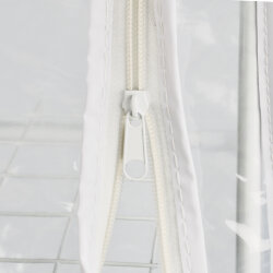 UGH-R01 H80 WHITE-WHITE ECONOM Парник-стеллаж для рассады, 3 полки, 46x24x80см, Металлическая труба в ПВХ, цвет белый, Тент ПВХ эконом, TM ФитоЛето