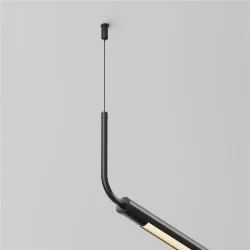 Заглушка для подвесного монтажа системы Shelf без ввода питания с тросом (Черный)