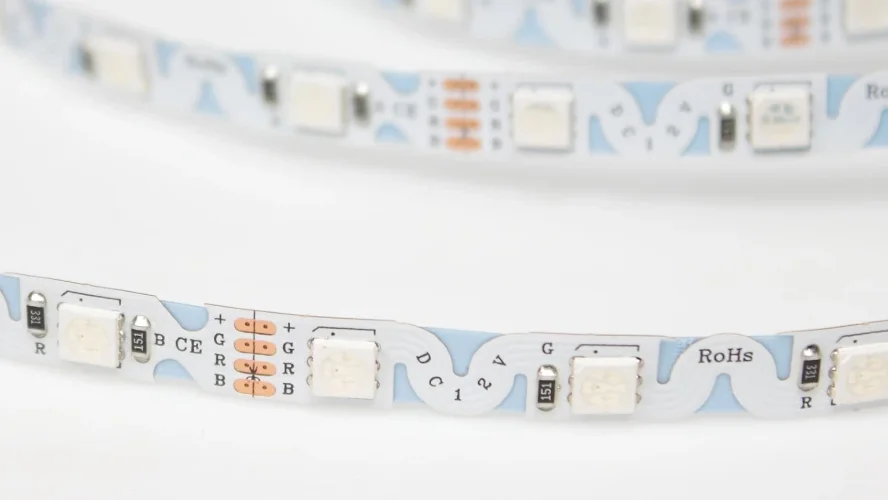 Светодиодная лента S-образная 5050, 48led/m, RGB, 12V, IP20, BA9 - фото III