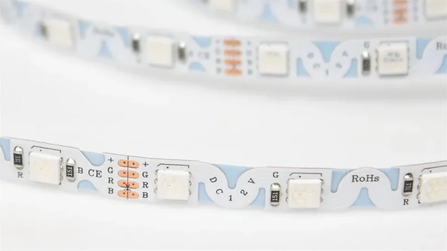 Светодиодная лента S-образная 5050, 48led/m, RGB, 12V, IP20, BA9 - фото III