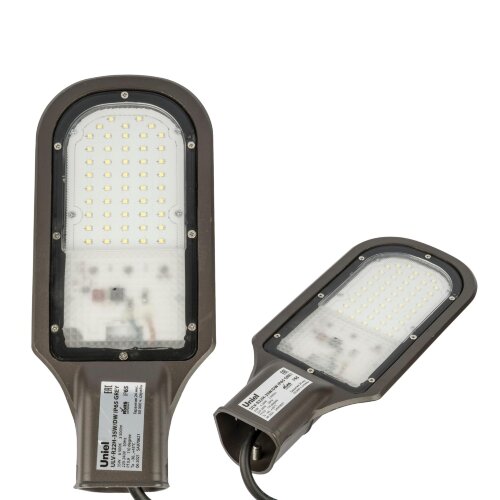 ULV-R22H-35W-6500K IP65 GREY Светильник светодиодный уличный консольный, Дневной белый свет 6500K, Угол 110 градусов, TM Uniel - фото 1