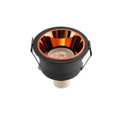 Встраиваемый светильник, IP 20, 5 Вт, GU10, черно-коричневый, алюминий, Denkirs DK2410-BK