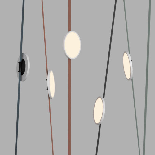 DK5567-WH+BK Cветильник для трека-ремня Belty, серия Flow, со светодиодом, D168*H29.5мм, 48V DC, 10W, RA90, 120°, 3000K, IP20, белый с черным, алюминий. Фото 2