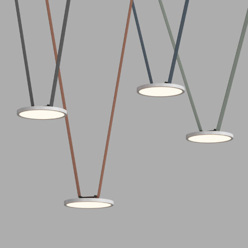 DK5567-WH+BK Cветильник для трека-ремня Belty, серия Flow, со светодиодом, D168*H29.5мм, 48V DC, 10W, RA90, 120°, 3000K, IP20, белый с черным, алюминий. Фото 3