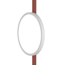 Cветильник для трека-ремня Belty, серия Flow, со светодиодом, D168*H29.5мм, 48V DC, 10W, RA90, 120°, 3000K, IP20, белый с черным, алюминий, Denkirs DK5567-WH+BK