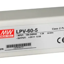 Блок питания Mean Well, герметичный, LPV-60-5, в пластиковом корпусе