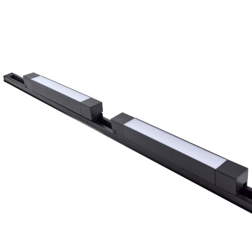 ULB-Q293 12W-4200К-A BLACK SET21 Светильник-прожектор светодиодный трековый линейный, в составе набора из 2 штук на шинопроводе 1 м, 900 Лм, Белый свет 4200К, Корпус черный - фото 1