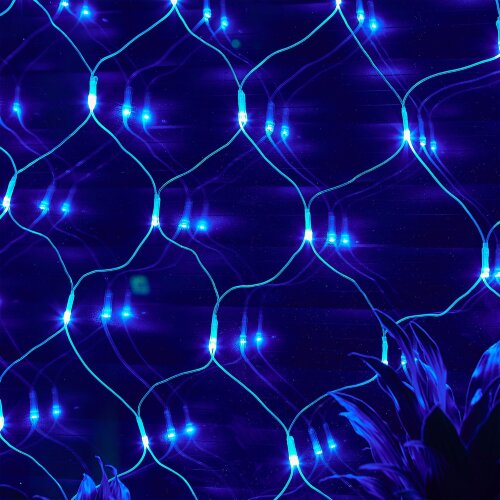 ULD-N2520-240-DTA BLUE IP20 Сетка светодиодная с контроллером, 240 светодиодов, 2.5х2 м, синяя, IP20, провод прозрачный - фото 9