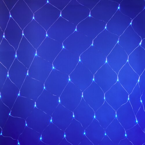ULD-N2520-240/DTA BLUE IP20 Сетка светодиодная с контроллером, 240 светодиодов, 2.5х2 м, синяя, IP20, провод прозрачный - фото