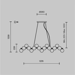 Подвесной светильник Dallas G9x25 (Золото)