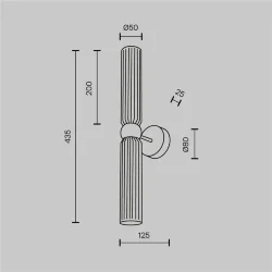 Настенный светильник (бра) Antic G9х2 (Золото)