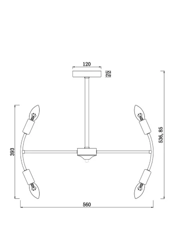 Люстра FR5087PL-10B Ингрид E14x10 (Черный) FR5087PL-10B - фото