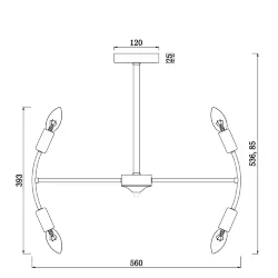 Люстра FR5087PL-10B Ингрид E14x10 (Черный) FR5087PL-10B