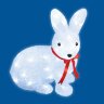 ULD-M2732-040-STA WHITE IP20 RABBIT-1 Фигура светодиодная Зайчик, 32x30см, 40 светодиодов, Белый свет. Провод прозрачный. TM Uniel - фото 1