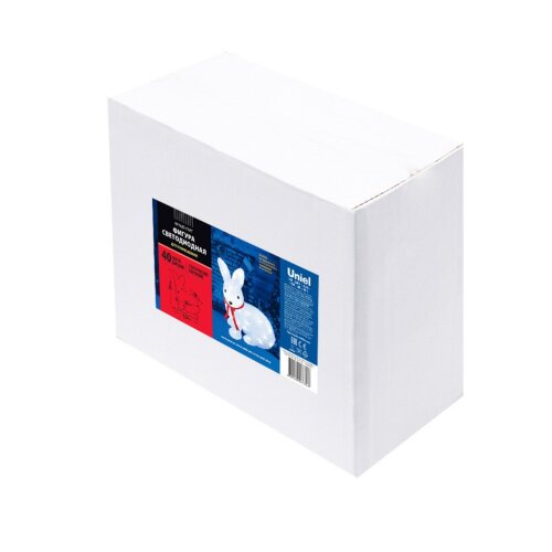 ULD-M2732-040-STA WHITE IP20 RABBIT-1 Фигура светодиодная Зайчик, 32x30см, 40 светодиодов, Белый свет. Провод прозрачный. TM Uniel - фото 7