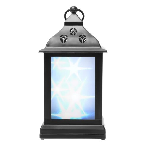 ULD-L1122-010-DTB-RGB-3D BLACK Фонарь со светодиодной гирляндой внутри, на батарейке в комплект не входит, 10 светодиодов, RGB свет, Черный корпус, 11x22 см. - фото 2