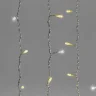 Гирлянда Занавес 1 x 6 м Золотой с Мерцанием Белого Диода, 600 LED, Провод Прозрачный ПВХ, IP54. Фото 3.